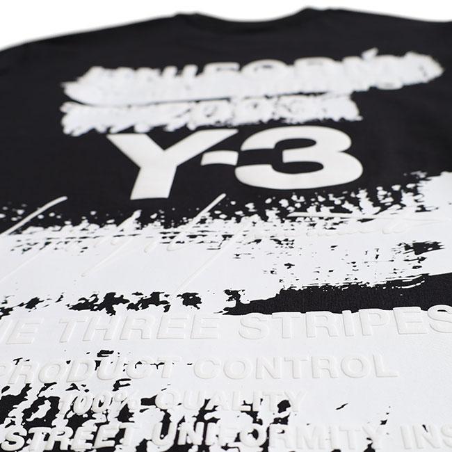 Y-3 ワイスリー グラフィック ロンT JN4880 JM3234 黒 白 長袖Tシャツ
