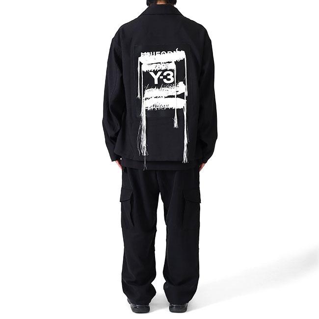 Y-3 ワイスリー グラフィック コーチジャケット JN3719 黒 ジャージー