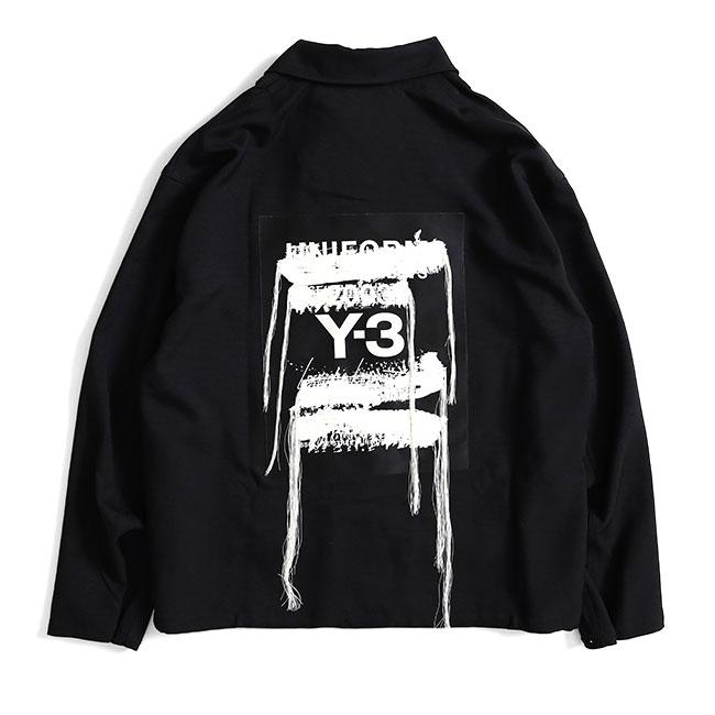 Y-3 ワイスリー グラフィック コーチジャケット JN3719 黒 ジャージー