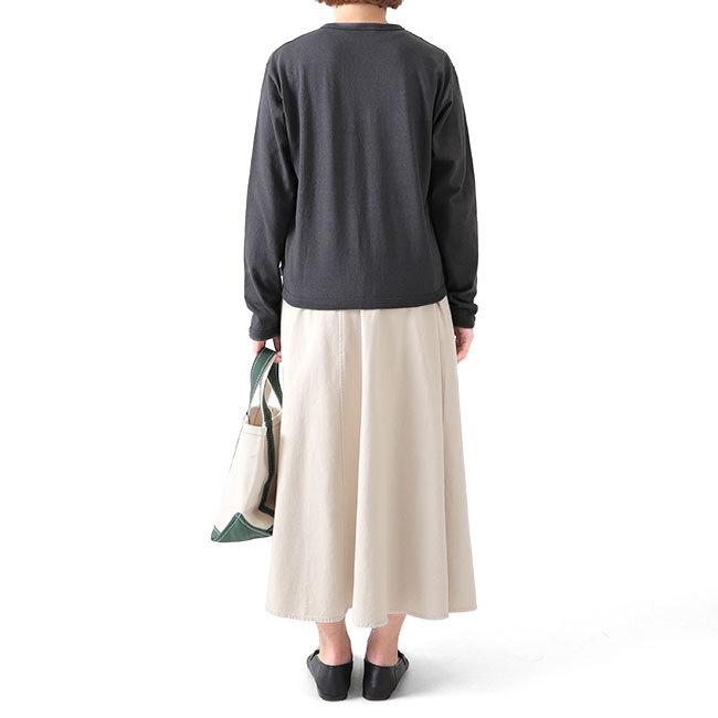 ORCIVAL オーシバル コットンスラブ天竺 クルーネック カーディガン OR