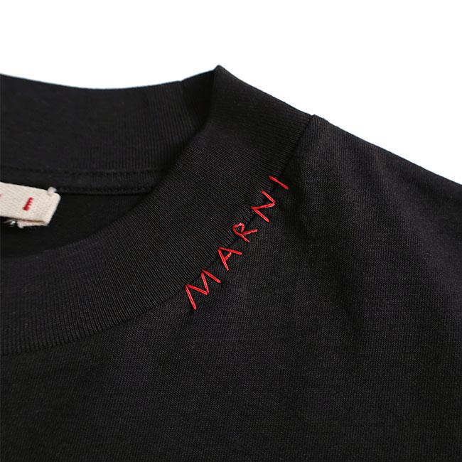MARNI マルニ マルニシンボル刺繍 オーガニックコットンTシャツ