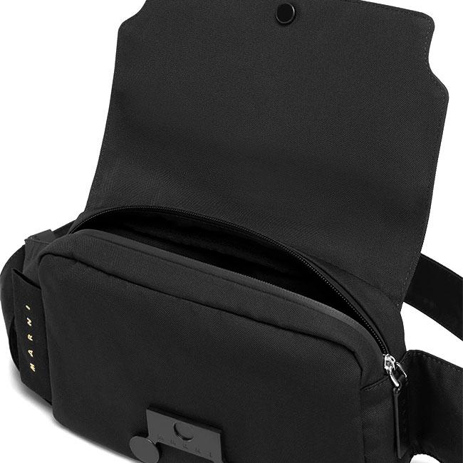 【美品】マルニ　パニエ　2way　ショルダーバッグ　レザー　黒　ポーチ付き マルニ パニエ 2way ショルダーバッグ レザー 黒 斜め掛け