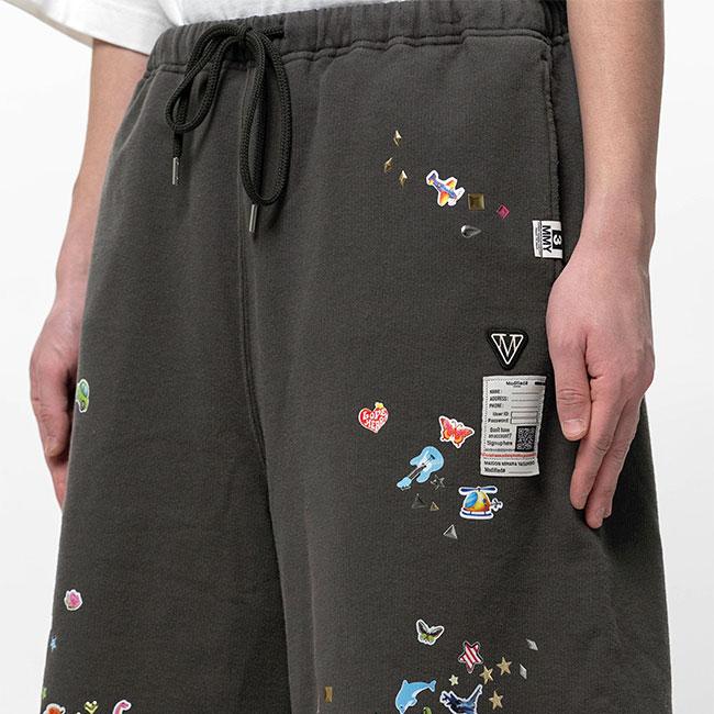 【新品タグ付き】ミハラヤスヒロ ステッカー ショートパンツ36 Maison MIHARA YASUHIRO ミハラヤスヒロ Kids Sticker Printed Sweat