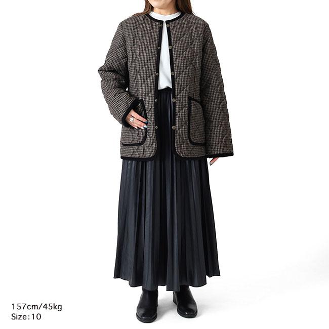 TIME SALE] LAVENHAM ラベンハム CONTRAST CORNARD JACKET ノーカラー