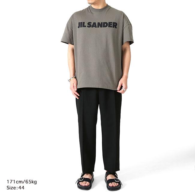 JIL SANDER ジルサンダー ウールギャバジン リラックス テーパードパンツ J21KA0012 J40002 黒 イージー スラックス メンズの画像