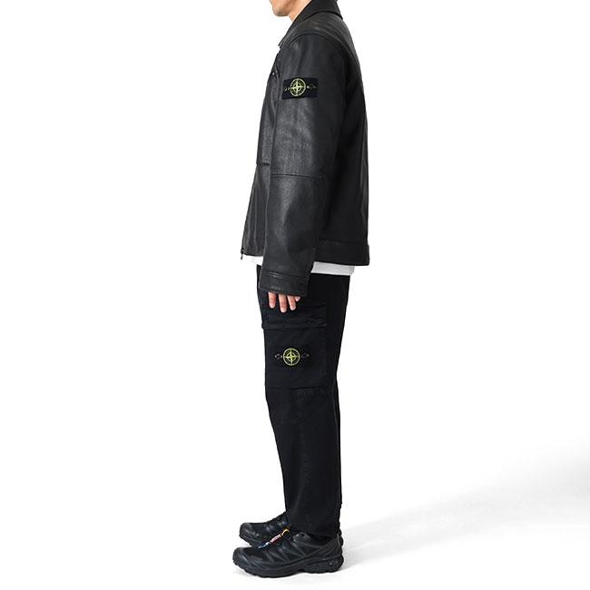 STONE ISLAND ストーンアイランド マット グレインレザージャケット