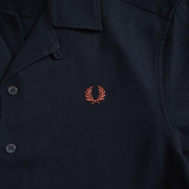 Fred Perry フレッドペリー 鹿の子調 オープンカラーシャツ