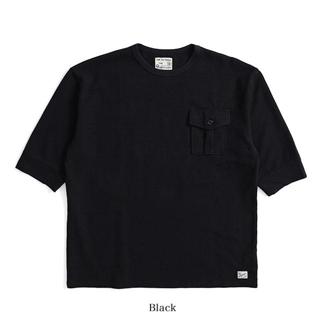 kepani ケパニ ピケ ハーフスリーブ 胸ポケット 5部袖 Tシャツ