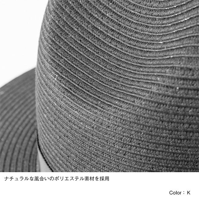 ノースフェイス 麦わら帽子 黒 ハット NN02237 - メルカリ