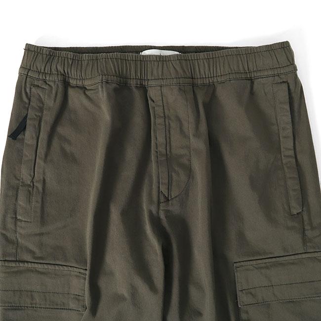 stone  テーパードカーゴパンツ　ミリタリー　カーキ　W30 Stone Island ストーンアイランド ガーメントダイ ストレッチ