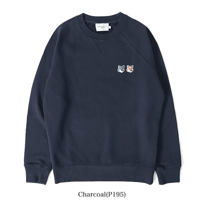 Maison Kitsune ダブルフォックス スウェット トレーナー ネイビー MAISON KITSUNE DOUBLE FOX HEAD PATCH CLASSIC SWEATSHIRT