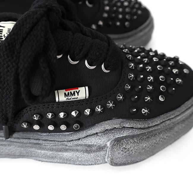 Maison MIHARA YASUHIRO メゾンミハラヤスヒロ BAKER ベイカー スタッズ キャンバス スニーカー A15FW733 黒 ブラック メンズ レディースの画像