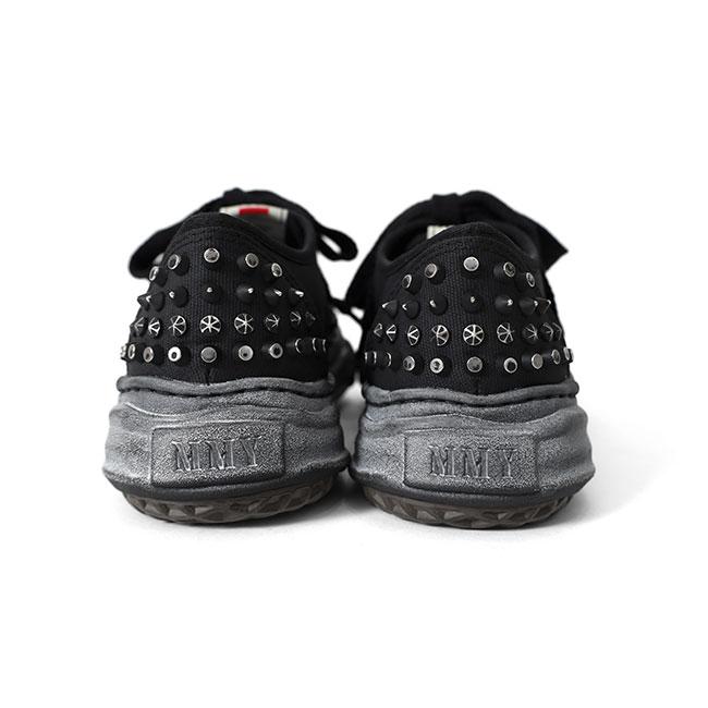Maison MIHARA YASUHIRO メゾンミハラヤスヒロ BAKER ベイカー スタッズ キャンバス スニーカー A15FW733 黒 ブラック メンズ レディースの画像