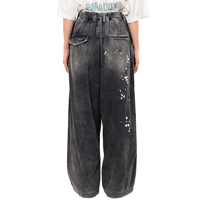Maison MIHARA YASUHIRO メゾンミハラヤスヒロ エンベリッシュド コーデュロイ ワイドパンツ A15PT034 ラインストーン メンズの画像