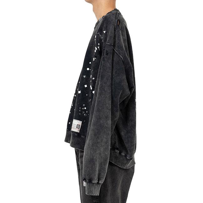 Maison MIHARA YASUHIRO メゾンミハラヤスヒロ エンベリッシュド クルーネック スウェット A15PO562 ラインストーン メンズの画像