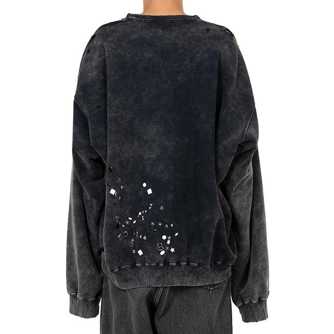 Maison MIHARA YASUHIRO メゾンミハラヤスヒロ エンベリッシュド クルーネック スウェット A15PO562 ラインストーン メンズの画像