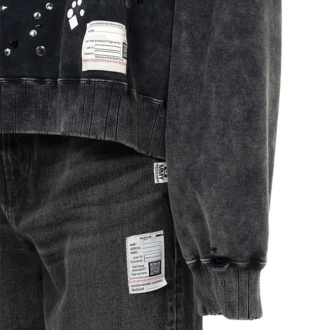 Maison MIHARA YASUHIRO メゾンミハラヤスヒロ エンベリッシュド クルーネック スウェット A15PO562 ラインストーン メンズの画像