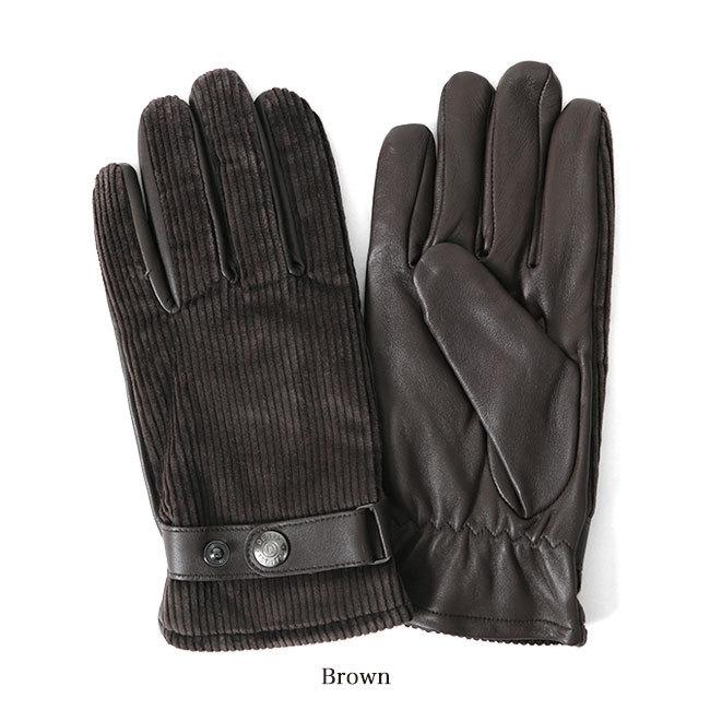 SALE] DENTS デンツ フリースライニング コーデュロイ レザーグローブ
