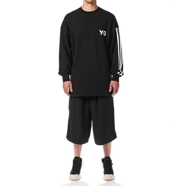 Y-3 ワイスリー オーバーサイズ 3ライン クルーネック