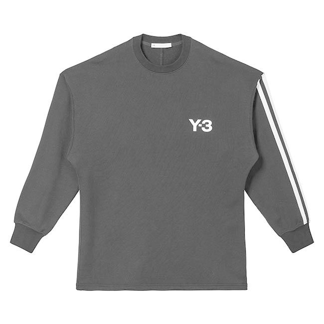 Y-3 ワイスリー オーバーサイズ 3ライン クルーネック スウェット