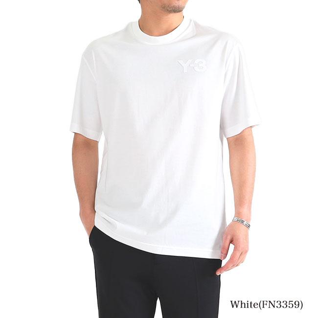 商品ワイスリー Y-3 凹凸 水色 ワンポイントラバーロゴ Tシャツ T