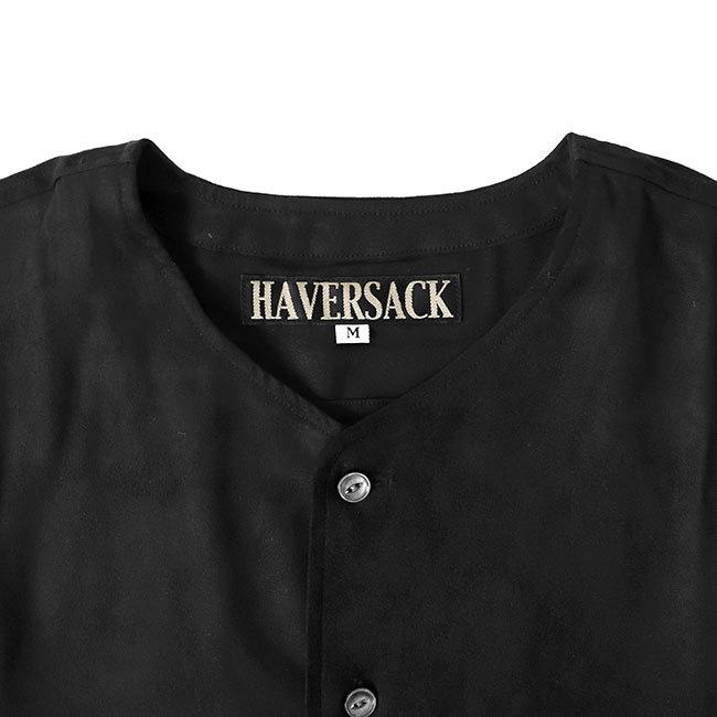 [SALE] HAVERSACK ハバーサック スエード調 プルオーバー ノーカラーシャツ 421827 長袖シャツ メンズ｜golden-state｜08