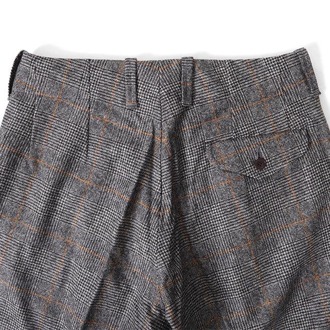 HAVERSACK ハバーサック タック入り グレンチェック ウールスラックス