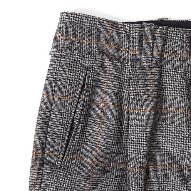 HAVERSACK ハバーサック タック入り グレンチェック ウールスラックス 