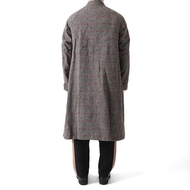 HAVERSACK ハバーサック チェック柄 スタンドカラー ウールコート