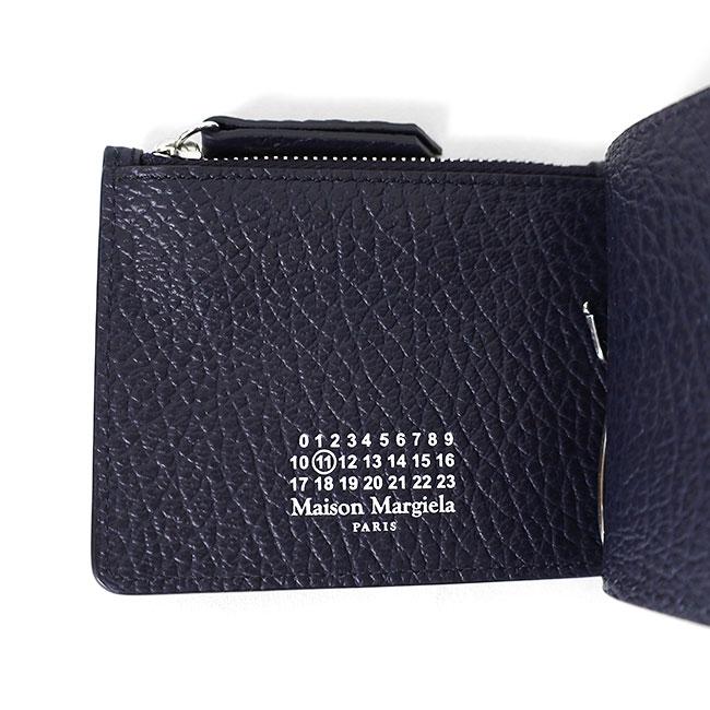 マルジェラ　二つ折り財布　ネイビー メゾン マルジェラ MAISON MARGIELA 二つ折り財布 S56UI0140 P4455