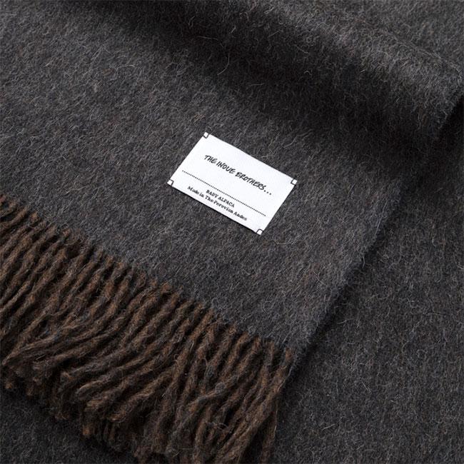 THE INOUE BROTHERS... ベビーアルパカ マフラー グレー THE INOUE BROTHERS / アルパカ ソリッドマフラー 35x180