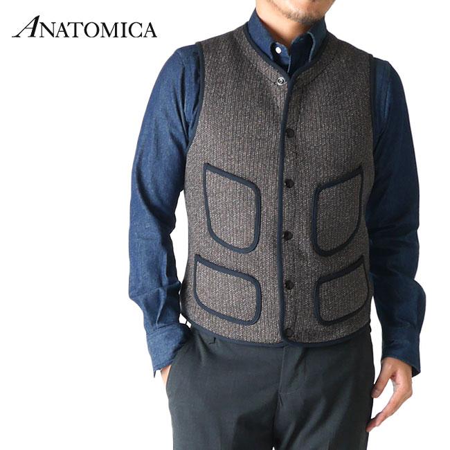 ANATOMICA アナトミカ ビーチクロス ウールベスト ジレ 530-522 ANATOMICA アナトミカ ビーチクロス ウールベスト ジレ 530-522