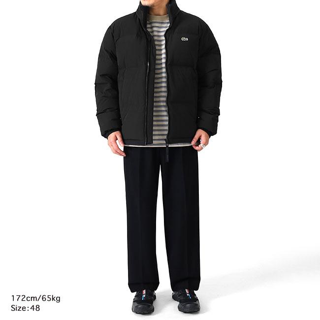 LACOSTE ラコステ 撥水 スタンドカラー ダウンジャケット BH9052 黒