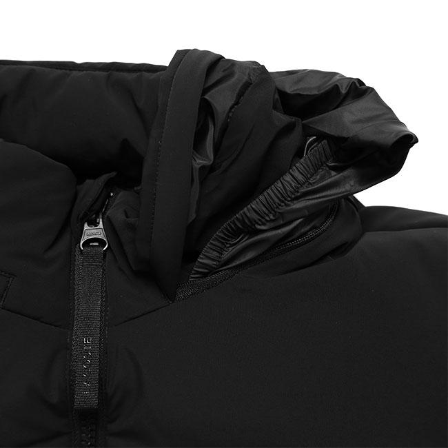 LACOSTE ラコステ 撥水 スタンドカラー ダウンジャケット BH9052 黒 ブラック フード内蔵 メンズの画像