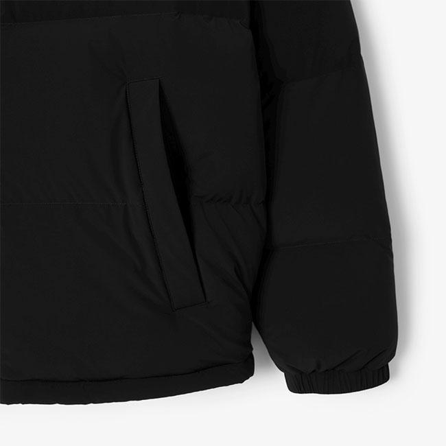 LACOSTE ラコステ 撥水 スタンドカラー ダウンジャケット BH9052 黒 ブラック フード内蔵 メンズの画像