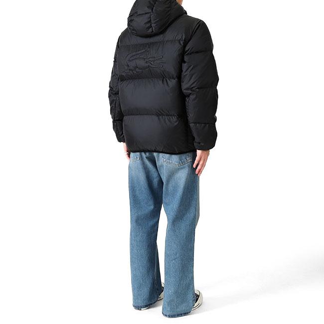 LACOSTE ラコステ 撥水 バックロゴ フード付き ダウンジャケット