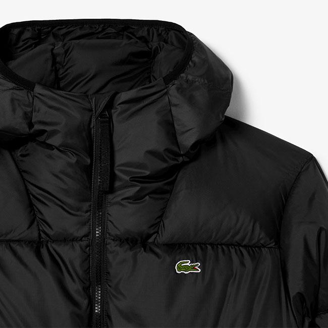 LACOSTE ラコステ 撥水 バックロゴ フード付き ダウンジャケット