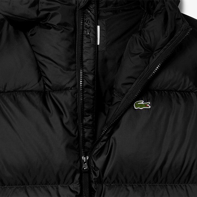 LACOSTE ラコステ 撥水 バックロゴ フード付き ダウンジャケット