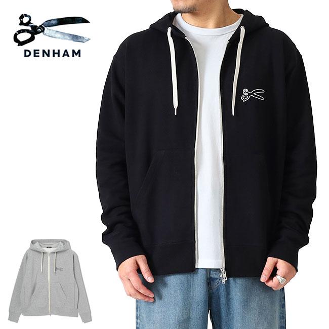 DENHAM デンハム CHAIN ZIP UP HOODY シザーロゴ刺繍 ジップ