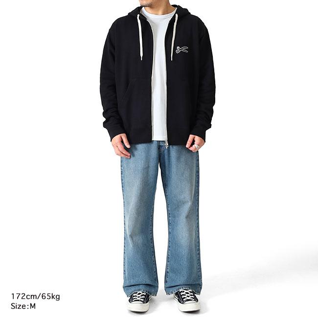 DENHAM デンハム CHAIN ZIP UP HOODY シザーロゴ刺繍 ジップ