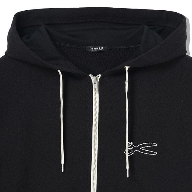 DENHAM デンハム CHAIN ZIP UP HOODY シザーロゴ刺繍 ジップ