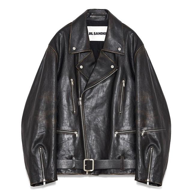 TIME SALE] JIL SANDER ジルサンダー カーフスキン ダブルライダース