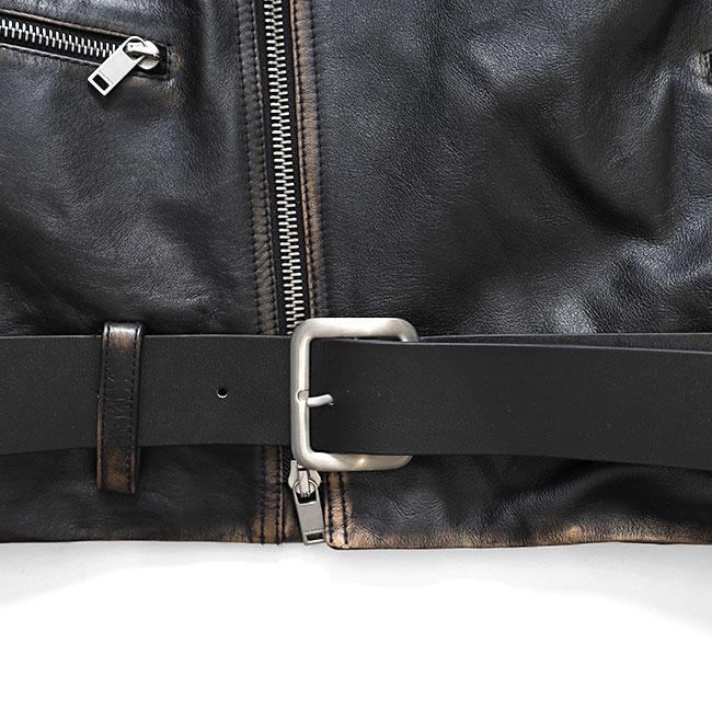TIME SALE] JIL SANDER ジルサンダー カーフスキン ダブルライダース