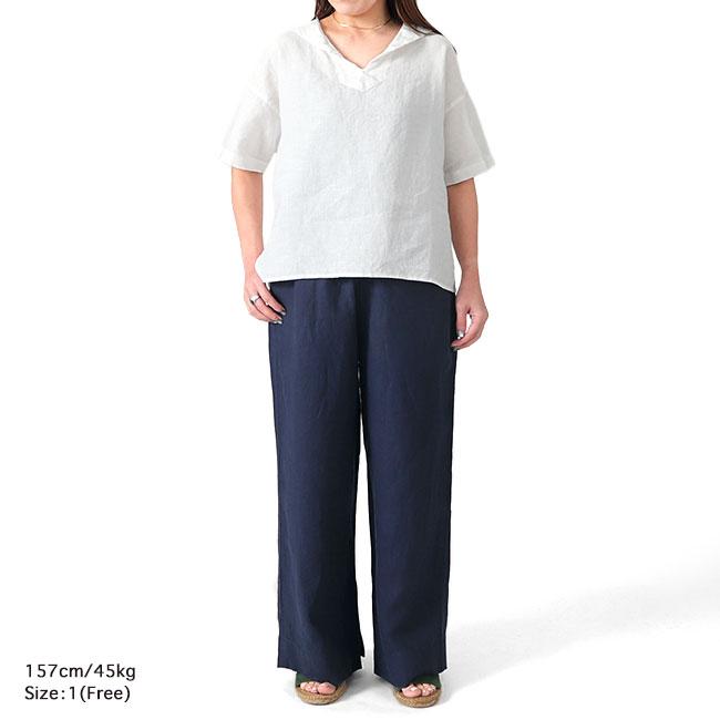 TIME SALE] ORCIVAL オーシバル リネン ワイドパンツ OR-E0190 YLM 麻