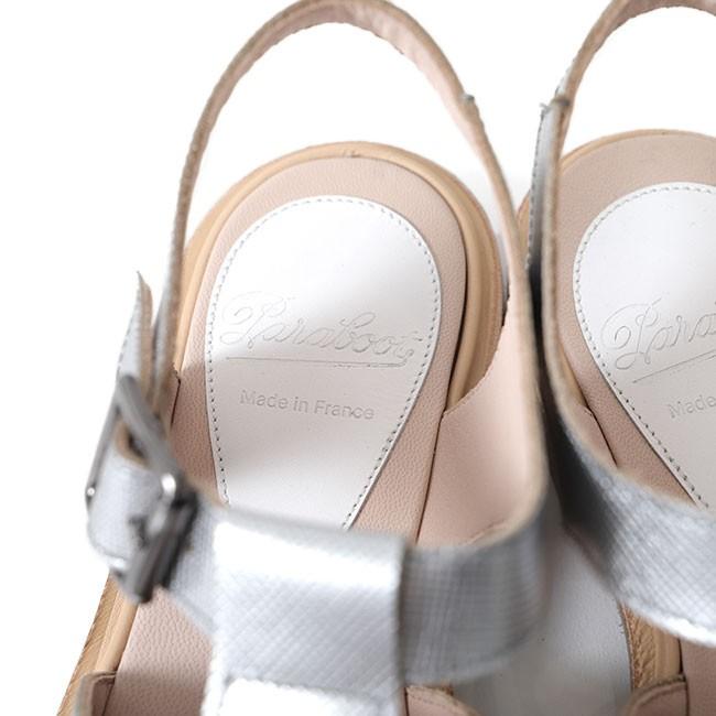 Paraboot（パラブーツ） IBERIS シルバー レザーグルカサンダル 164631
