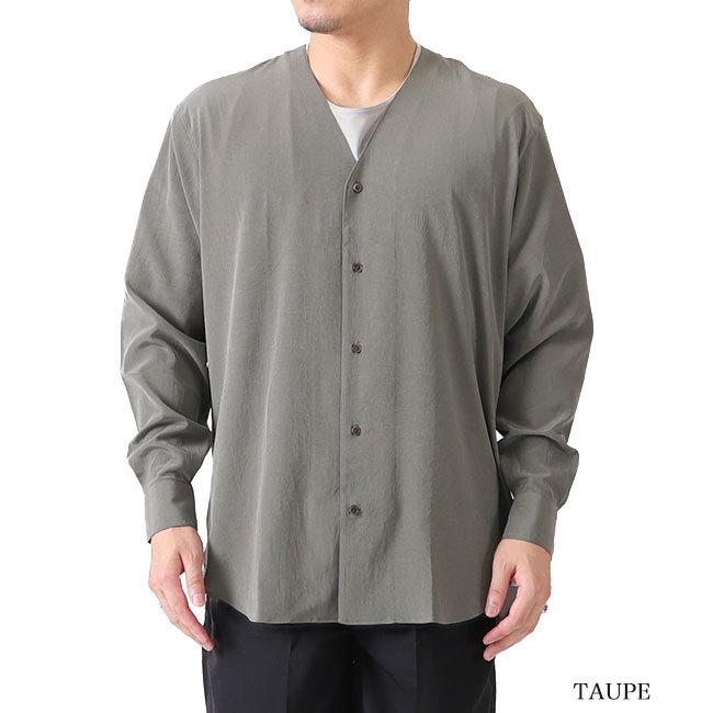 マルニ　カラーレス　ノーカラー　Vネック　カットオフ　シャツ　長袖　メンズ マルニ カラーレス ノーカラー Vネック カットオフ シャツ 長袖