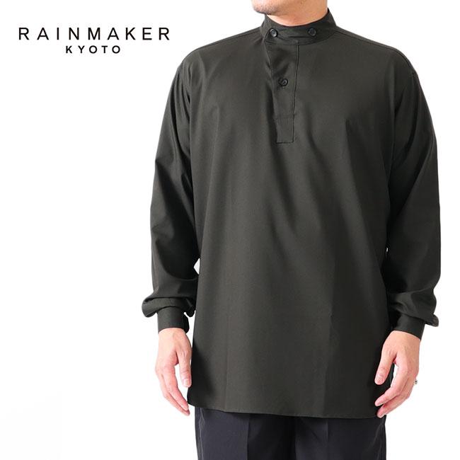 最大の割引 レインメーカー RAINMAKER プルオーバー メンズ 長袖シャツ RM212-008 ロングテイルシャツ バンドカラー 長袖