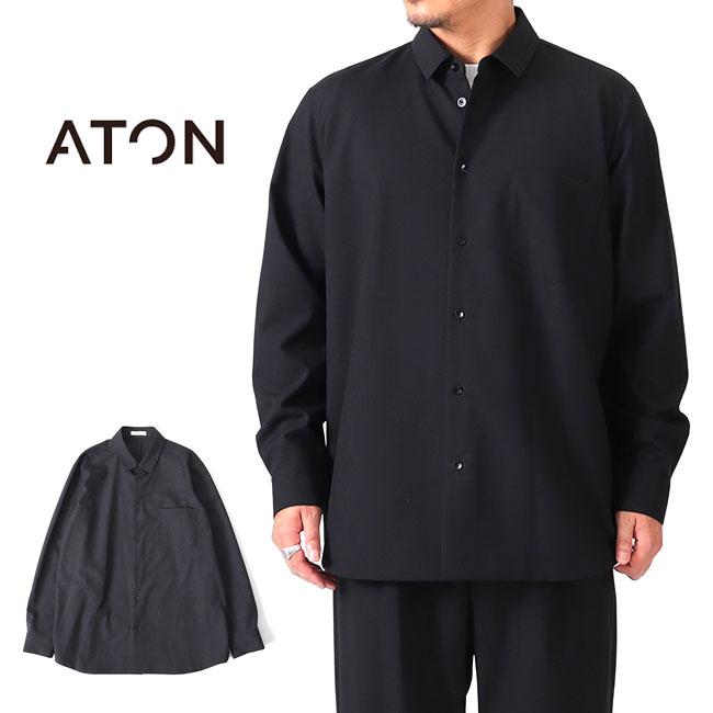 ATON エイトン ウール トロピカル オーバーサイズ ロングシャツ 4 TWIST WOOL TROPICAL ｜ オーバーサイズシャツ
