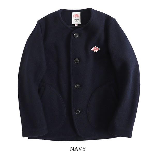 DANTON ノーカラーウールジャケット JD-8903-