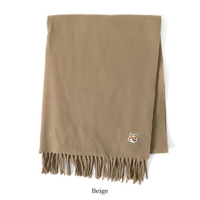 Maison Kitsune メゾンキツネ フォックスヘッドロゴ 大判ストール  